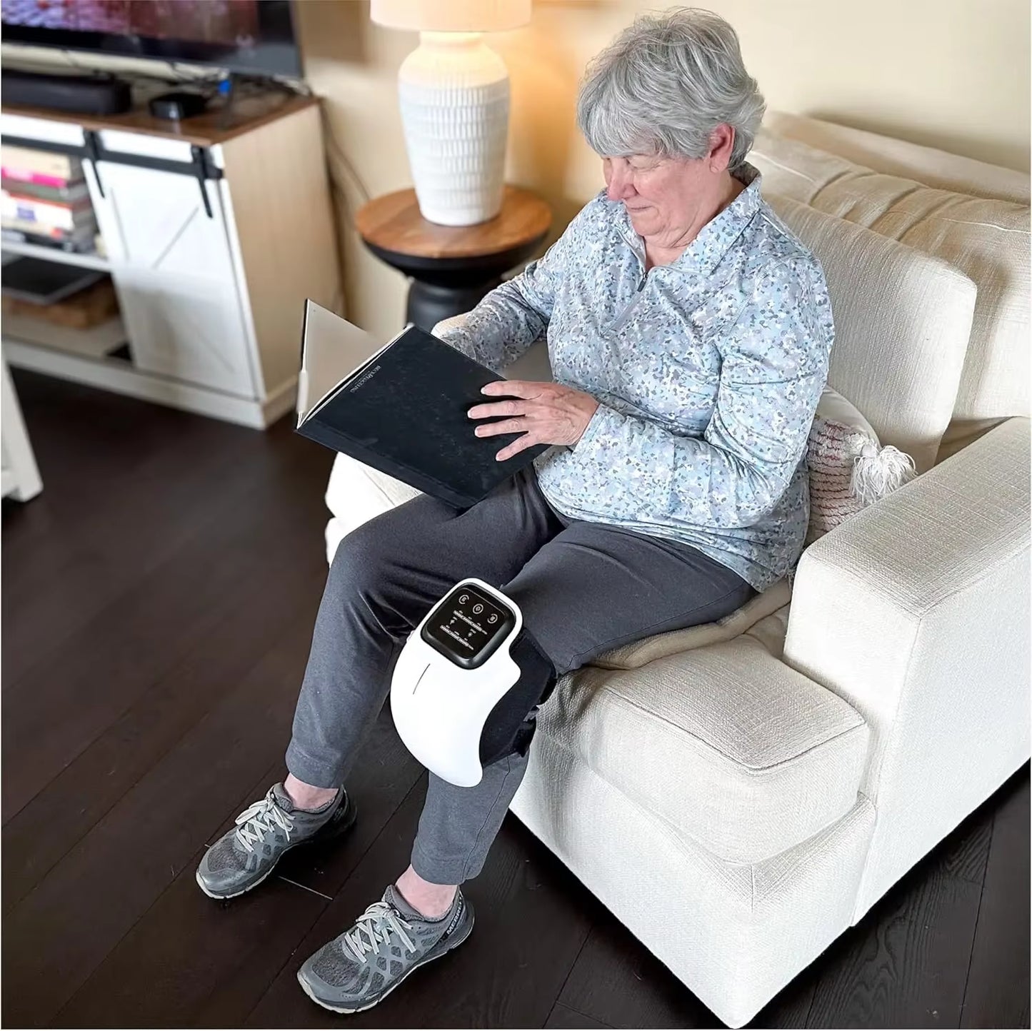 Portable knee and joint massager for elbow, shoulder, and knee comfort