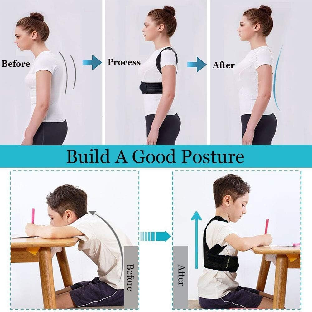 Professional Posture Corrector for Kids and Teens, Effective Upper Back Posture Brace for Teenagers Boys Girls Spinal Support to Improves Slouch, Prevent Humpback, Relieve Back Pain