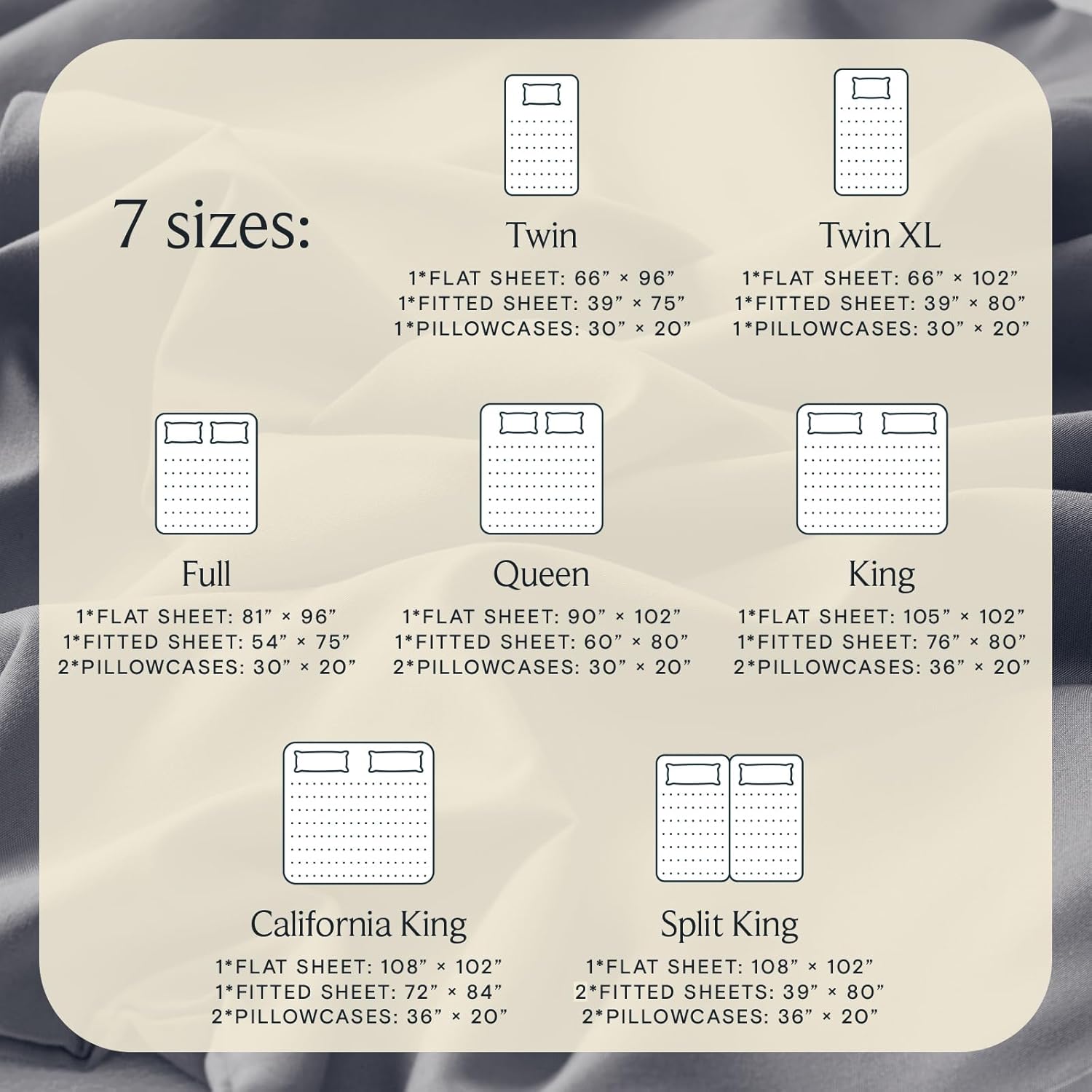 LuxClub 4-Piece Light Grey Queen Sheet Set - Silky Soft, Deep Pocket, Wrinkle-Free Cooling Bedding for Ultimate Comfort