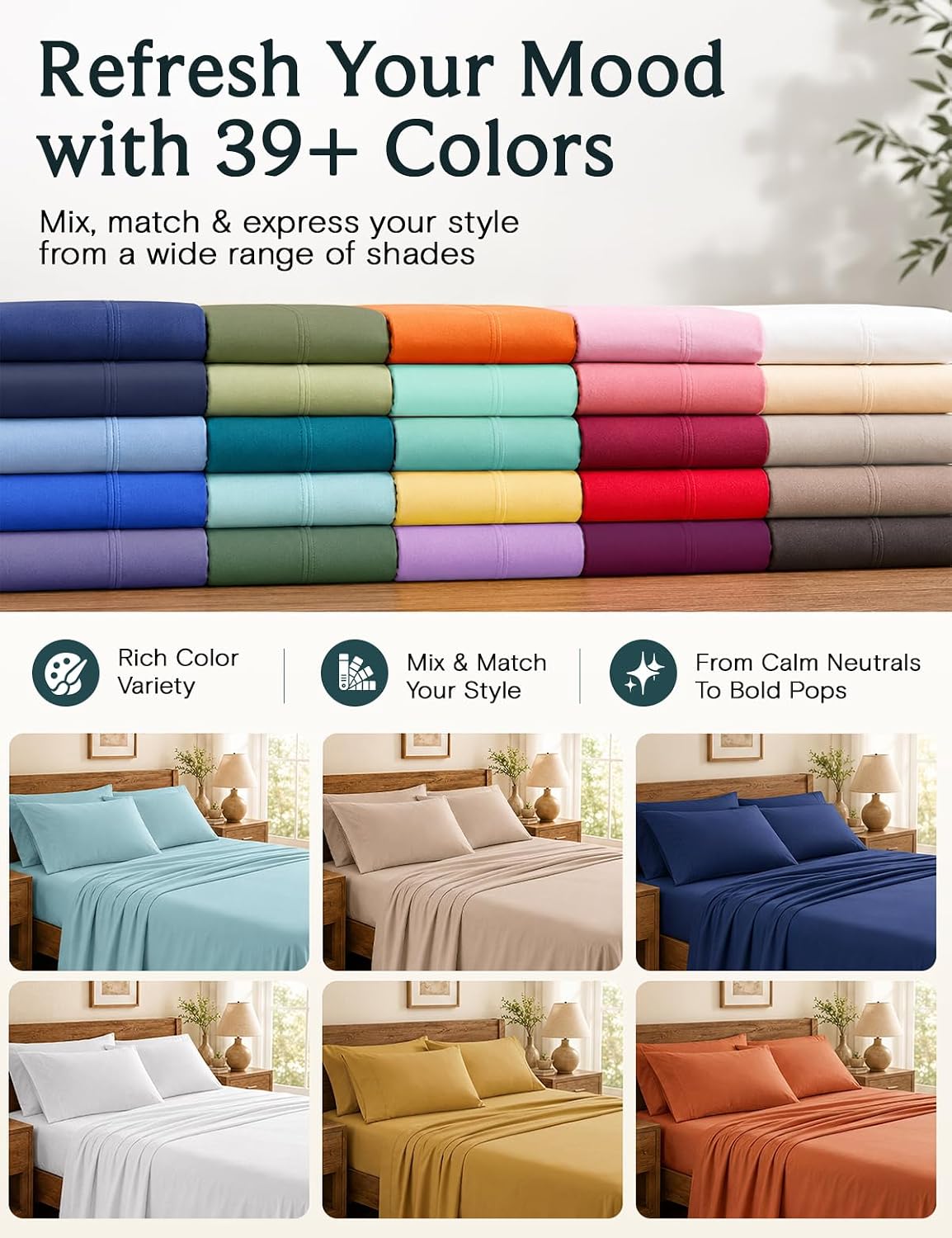 LuxClub 4-Piece Light Grey Queen Sheet Set - Silky Soft, Deep Pocket, Wrinkle-Free Cooling Bedding for Ultimate Comfort