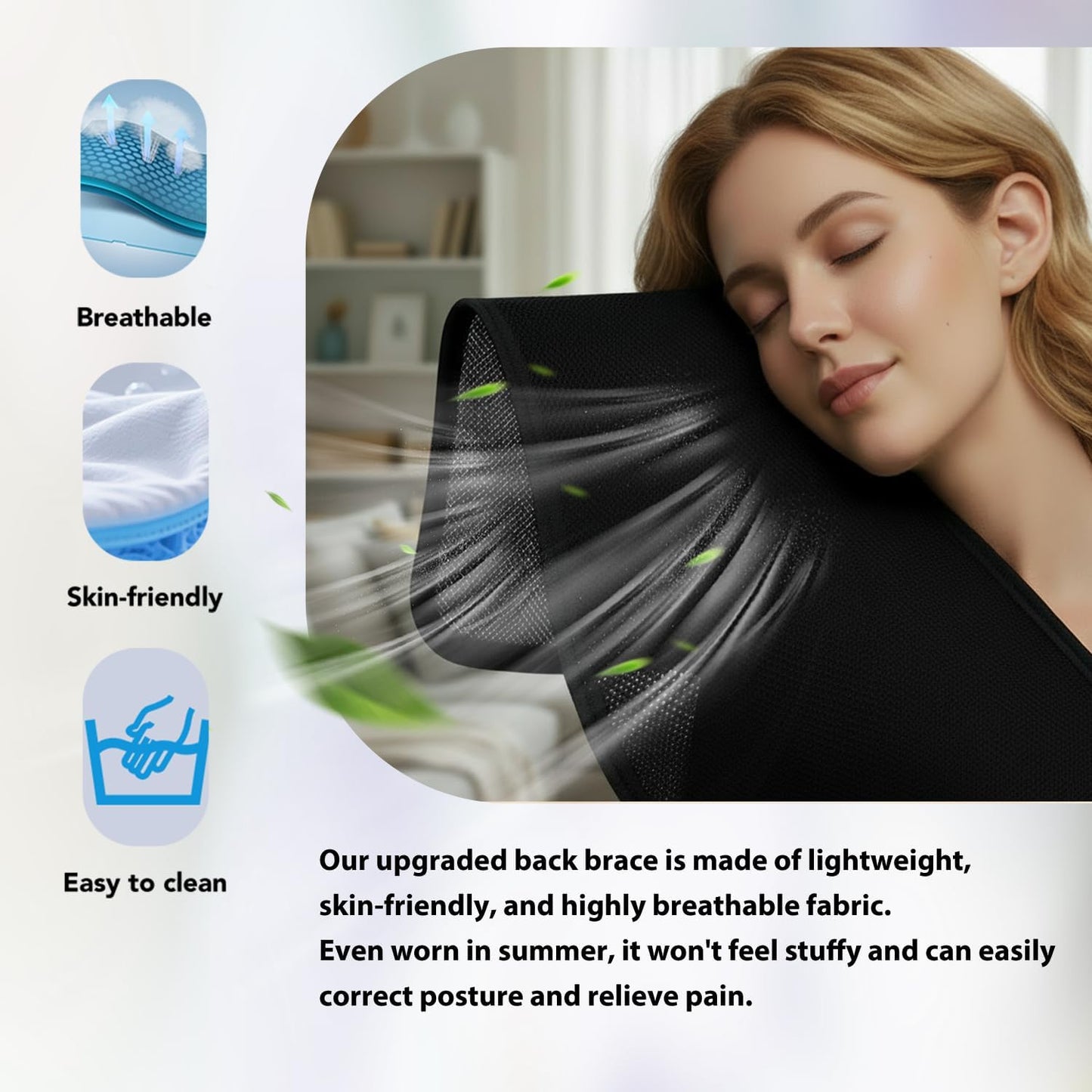 Back Brace Posture Corrector for Men & Women, Upgraded Full Back Support with Adjustable Shoulder Straightener and Waist Support Straps, Breathable Back Brace for Office Work, Long Sitting & Daily Wear, Comfortable Posture Support for Upper & Lower Back Medium