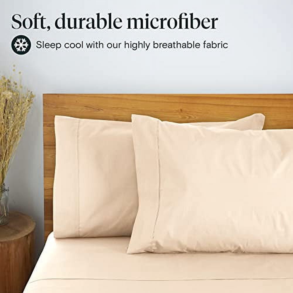 Transform Your Sleep with LuxClub's Full Cooling Microfiber Bed Sheet Set - 6 Piece, Off-White, Deep Pocket Design for Ultimate Comfort