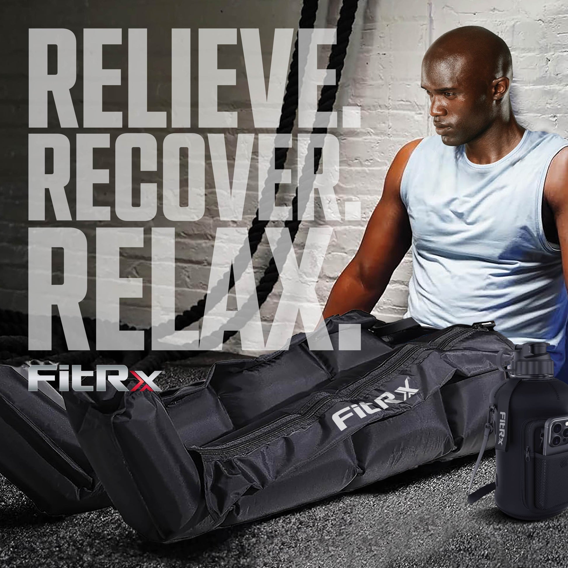 Recover Max Pro Full Leg Compression Massager, Air Compression Leg Massager with 3 Modes, Recovery Boots for Circulation, Muscle Relief & Travel Case