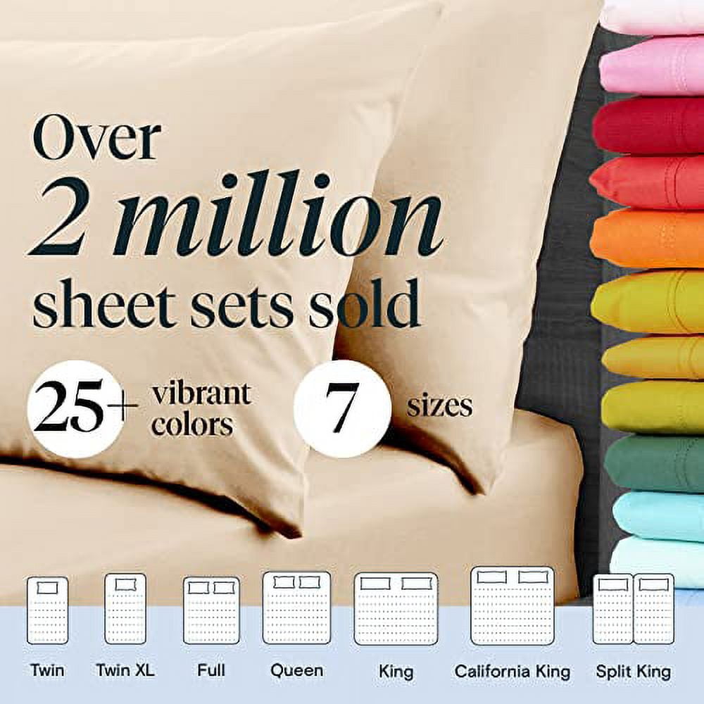 Transform Your Sleep with LuxClub's Full Cooling Microfiber Bed Sheet Set - 6 Piece, Off-White, Deep Pocket Design for Ultimate Comfort