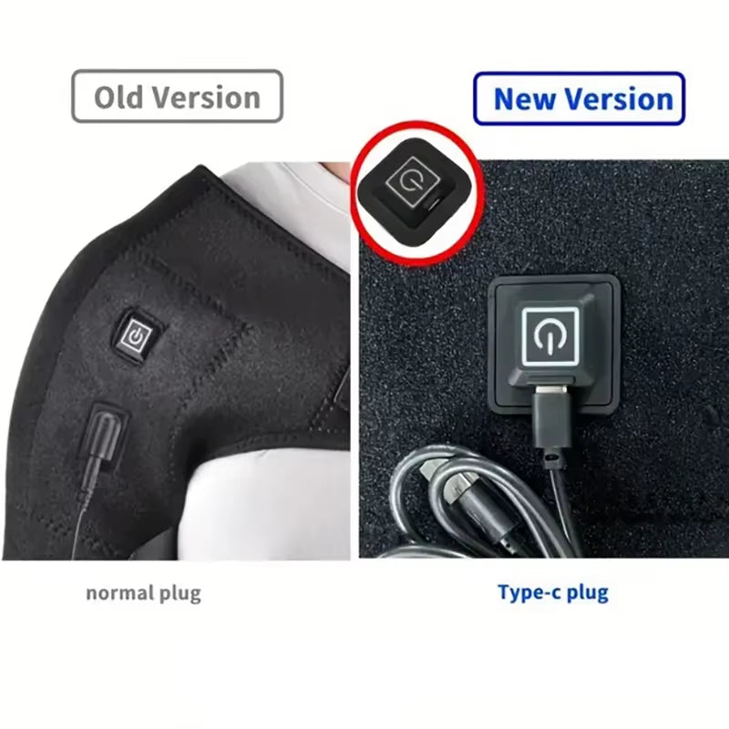 USB electric heated shoulder brace wrap for warmth and shoulder support