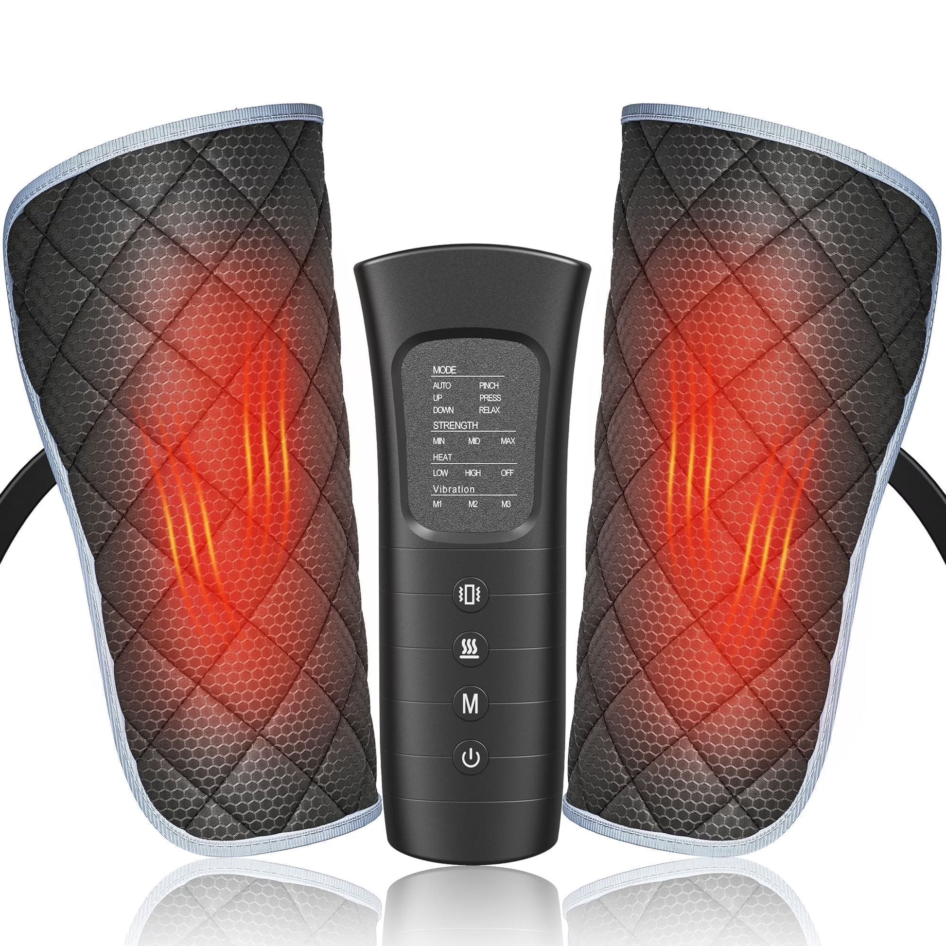 Leg Massager for Circulation, Leg Arm Calf Air Compression Massager with 6 Modes, 2 Heating Levels, 3 Intensities and Auto-Off