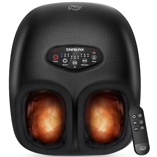 Foot Massager with Heat for Neuropathy & Tired Feet, Deep Kneading & Compression for Pain Relief