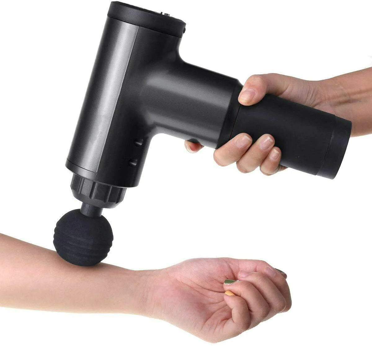 Percussion massage gun with 4 interchangeable heads for muscle recovery